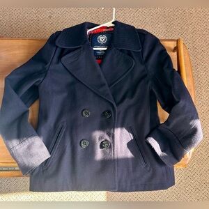 American Eagle Outfitters Navy Pea Coat